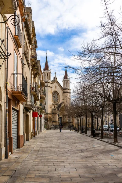 Basílica Santa Maria Vilafranca Del Penedes Cataluña España — Foto de Stock