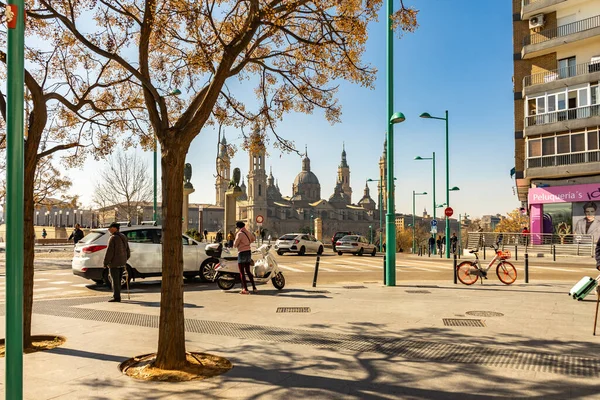 Basilica Nuestra Senora Del Pilar Cathedral Zaragoza Spain — стокове фото