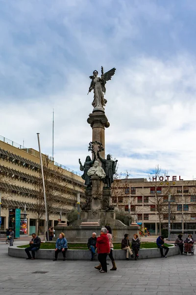 Manuel Mila Fontanals Sculpture Vilafranca Del Penedes Catalonia Spain — 스톡 사진