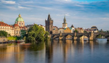 Çek Cumhuriyeti 'nde Charles Bridge Prag