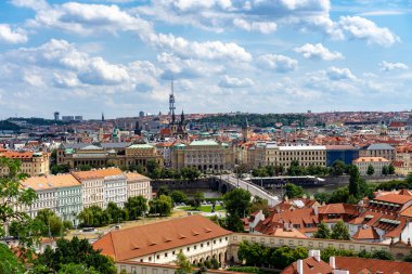 Aerial view of Prague Czech Republic from Castle