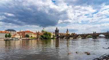 Çek Cumhuriyeti 'nde Charles Bridge Prag