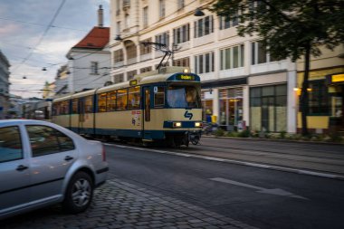 Avusturya 'nın Viyana Viyana şehrinde ünlü gün doğumu günbatımı