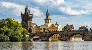 Çek Cumhuriyeti 'nde Charles Bridge Prag