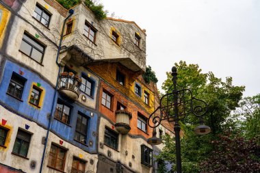 Hundertwasserhaus Coloful evi Viyana Wien, Avusturya