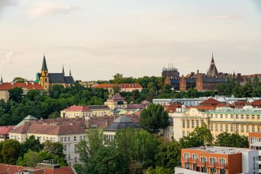 Vysehrad 'dan Çek Cumhuriyeti' nin havadan görüşü