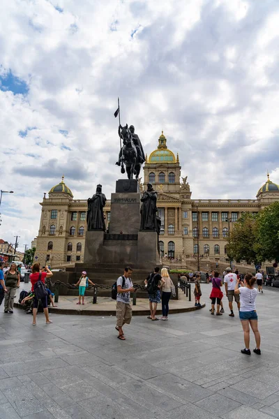 Estatua San Wenceslao Praga República Checa — Foto de Stock