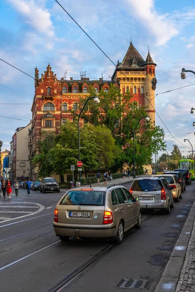 Архитектура Городская Улица Чехии — стоковое фото