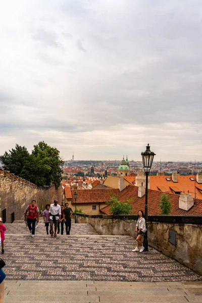 Skyline Van Kasteel Architectuur Bezienswaardigheid Van Praag Tsjechië — Stockfoto