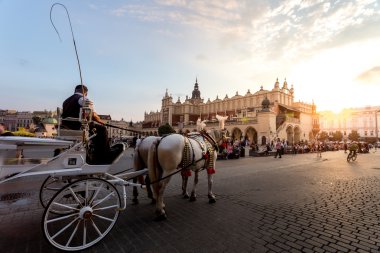  Horse carriage in Krakow clipart
