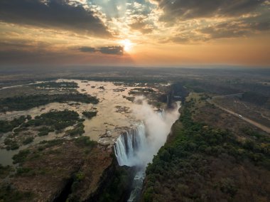 Victoria waterfall in Zimbabwe clipart