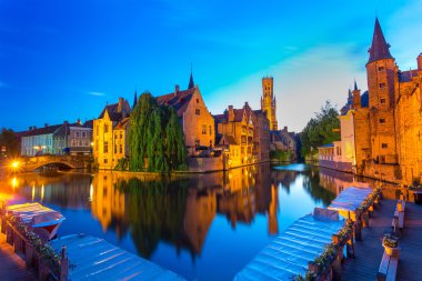 Bruges old town in Belgium clipart