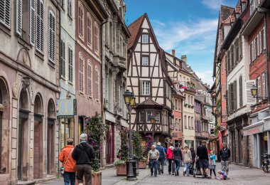 Sokaklar şehrin Colmar, Fransa