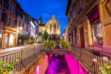 Sokaklar şehrin Colmar, Fransa