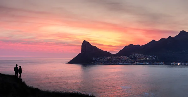 CapeTown cidade ao pôr do sol — Fotografia de Stock