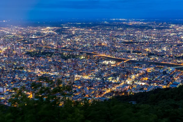 Cityscape Sapporo Hokkaido, Japonya — Stok fotoğraf