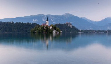 manzara Slovenya, Europe Bled Gölü