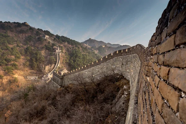 Grande Muraglia Cinese Una Serie Fortificazioni Pietra — Foto Stock