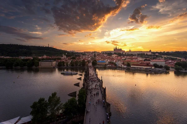 Praga Jest Stolicą Największym Miastem Republice Czeskiej — Zdjęcie stockowe