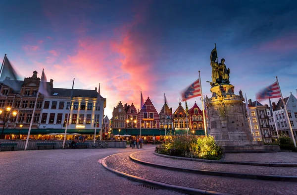 Брюгге Столицею Найбільшим Містом Провінції Західна Фландрія Регіону Фламандських Бельгії — стокове фото