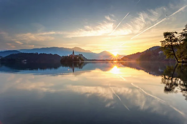 Paysage Lac Bled Slovénie Europe — Photo