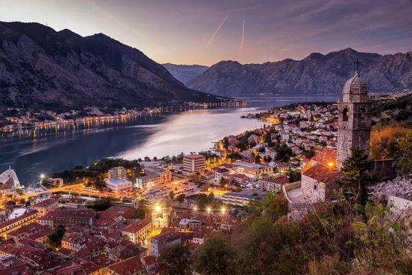 Vista Kotor Grande Cidade Montenegro — Fotografia de Stock