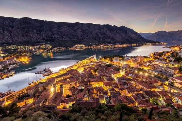 Vista Kotor Grande Cidade Montenegro — Fotografia de Stock