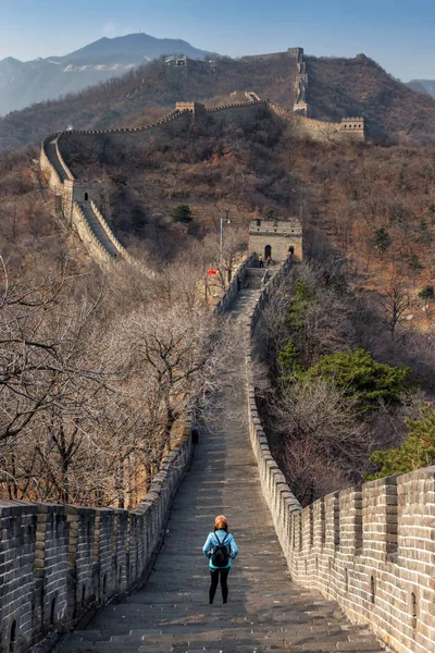 Grande Muraglia Cinese Una Serie Fortificazioni Pietra — Foto Stock