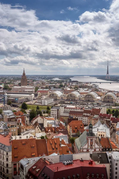 Panorama van de stad Riga. Letland — Stockfoto