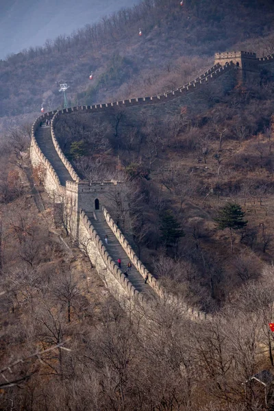 Grande Muraglia Cinese Una Serie Fortificazioni Pietra — Foto Stock