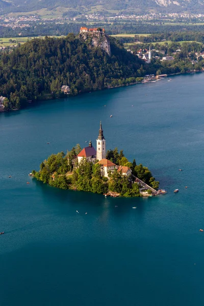 Τοπίο Της Λίμνης Bled Στη Σλοβενία Ευρώπη — Φωτογραφία Αρχείου