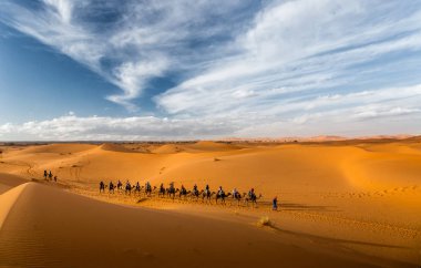 Sahara desert landscape in Morocco clipart