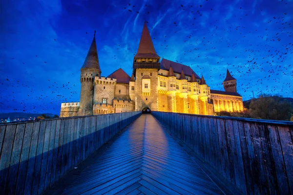 Schloss Corvin Hunedoara Rumänien — Stockfoto