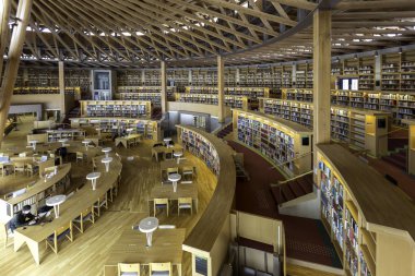 Akita, Japonya - 14 Şubat 2017: Akita sembolü genel librar