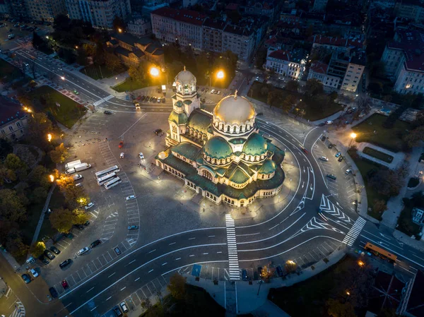 Bułgarskiej Cerkwi Poświęcony Saint Alexander Nevsky Sofii — Zdjęcie stockowe