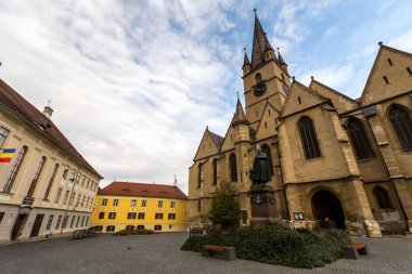 Romanya 'nın Transilvanya kentindeki Sibiu harika bir şehir