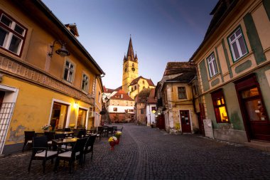 Romanya 'nın Transilvanya kentindeki Sibiu harika bir şehir