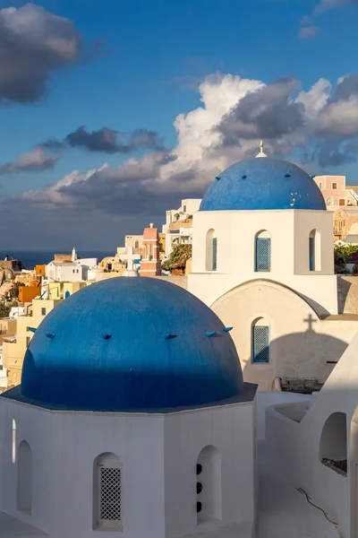 Santorini Classica Thera Ufficialmente Thira Isola Nel Mar Egeo Meridionale — Foto Stock