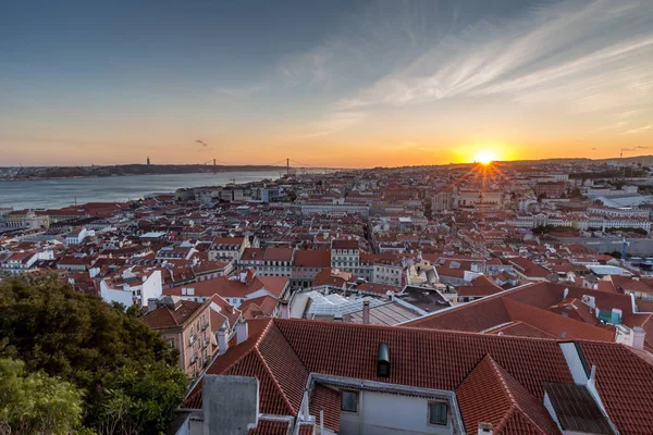 Частина Лісабона Розташована Столиця Найбільше Місто Португалії — стокове фото