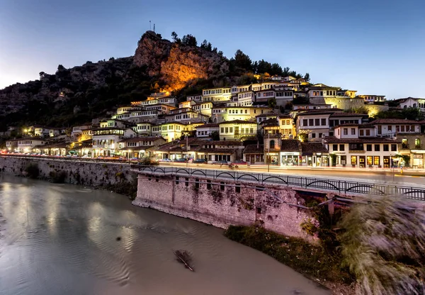 Berat Παλιά Μικρή Πόλη Στην Αλβανία — Φωτογραφία Αρχείου
