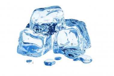 Üç buz küpleri, Su damlacıkları ile temizleyin