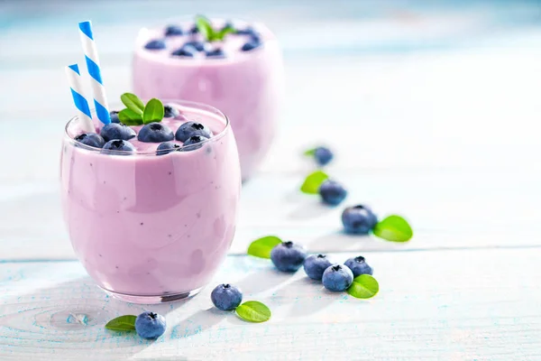 Blueberry yogur — Stock Photo, Image