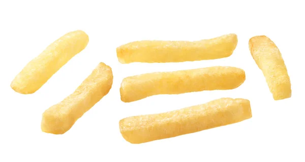 Batatas fritas isoladas sobre fundo branco — Fotografia de Stock