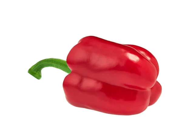 Verse rode paprika geïsoleerd op witte achtergrond. — Stockfoto