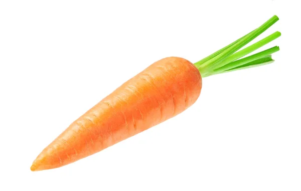 Φρέσκο καρότο απομονωμένο σε λευκό φόντο.Κοντινό πλάνο του καρότου — Φωτογραφία Αρχείου