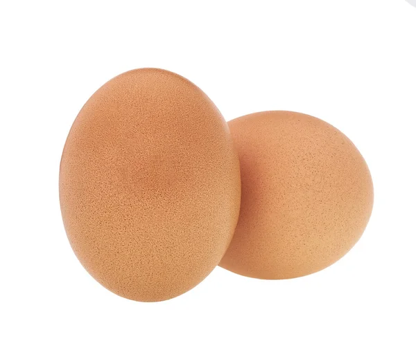 Ovos Orgânicos Isolados Sobre Fundo Branco — Fotografia de Stock