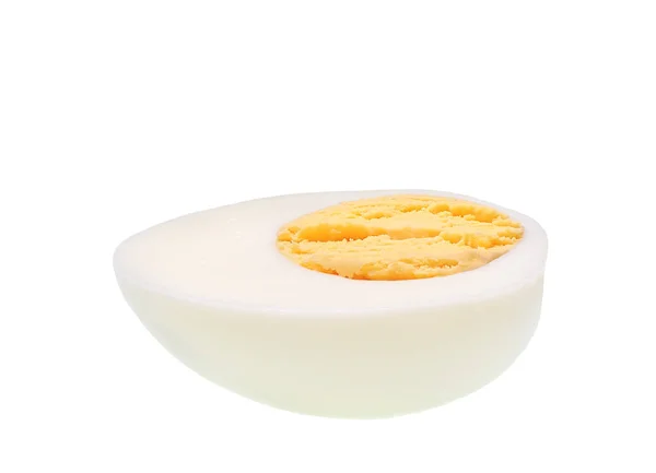 Βραστό Αυγό Απομονωμένο Λευκό Φόντο — Φωτογραφία Αρχείου