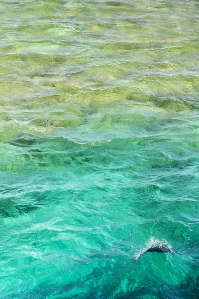 Sea Waves Blue Water Background Emerald Colored Sea Water — Stock Photo, Image