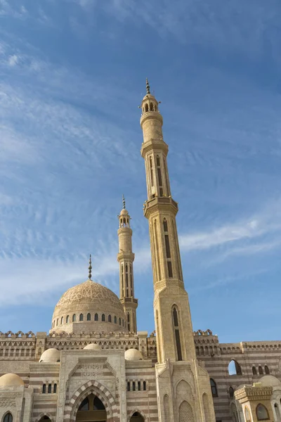 Minareto Sfondo Cielo Blu Concetto Fede Islamica — Foto Stock