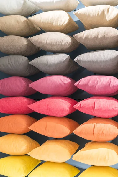 Разноцветные Подушки Фона Творческий Фон Подушек — стоковое фото